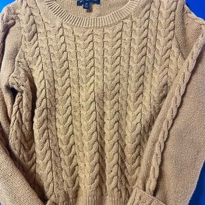 Banana Republic Camel Cable Knit Sweater